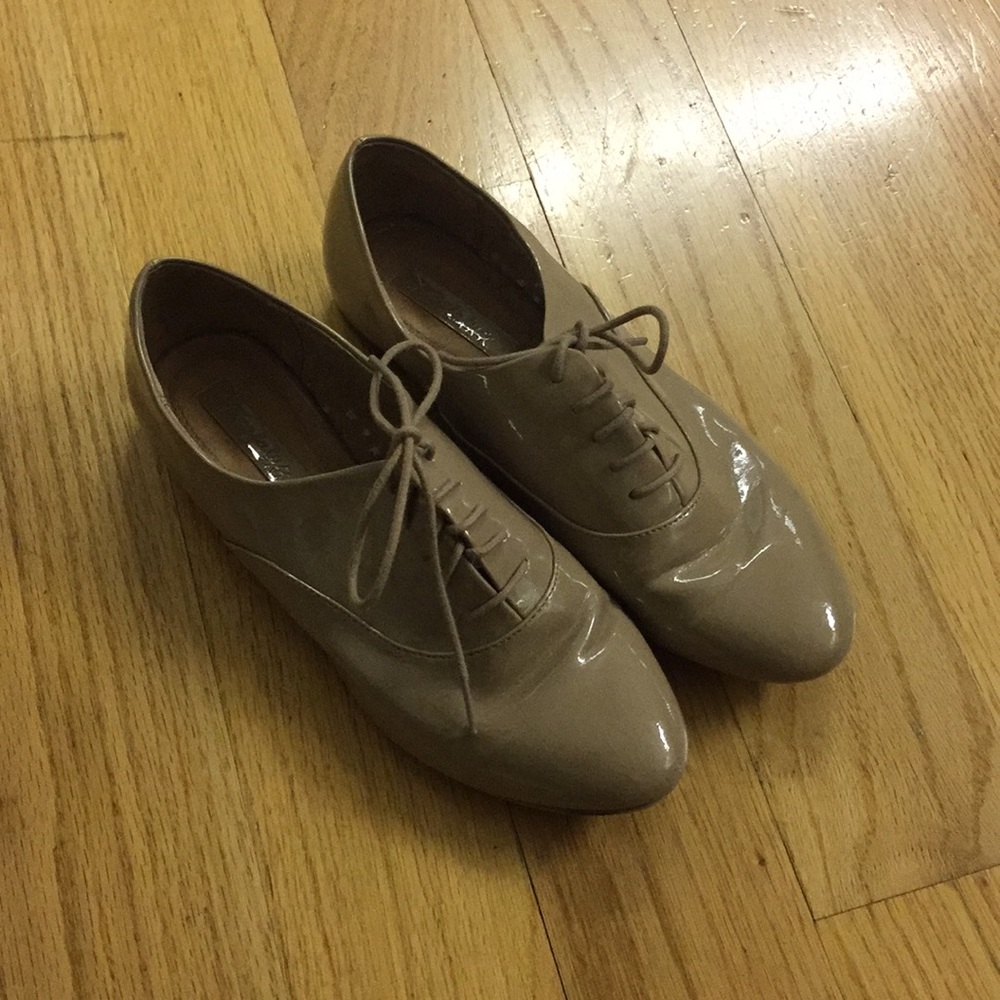 Zara Trafaluc nude oxfords